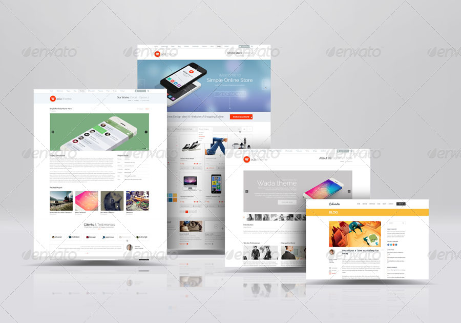 Multi Dimension Web Page Mock-Up, Graphics | GraphicRiver