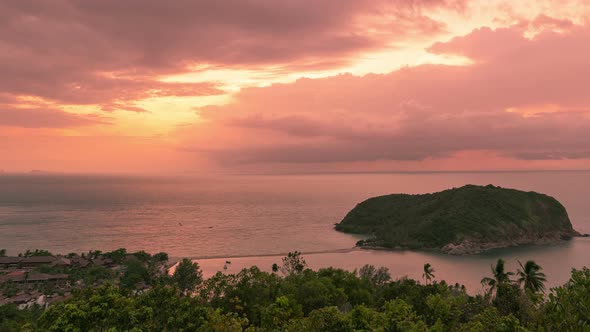 Island During Sunset