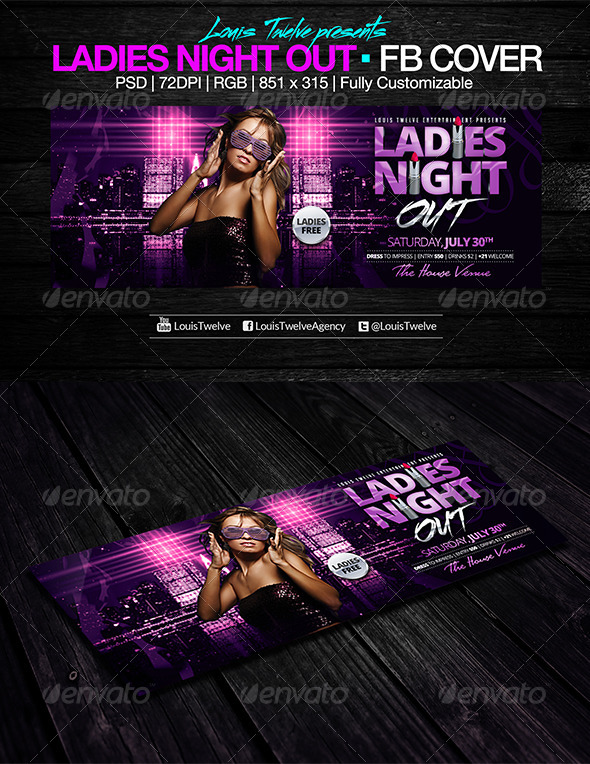 Ladies Night Out | Facebook Cover - Facebook Timeline Covers Social Media