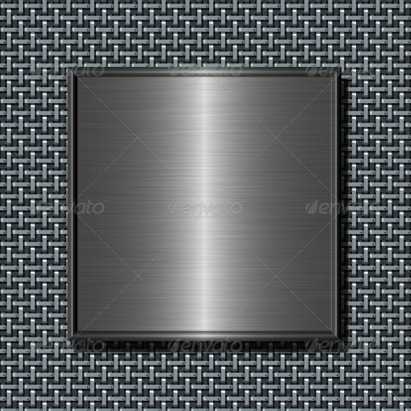 Brushed Metal Plate - Technology 3D Renders