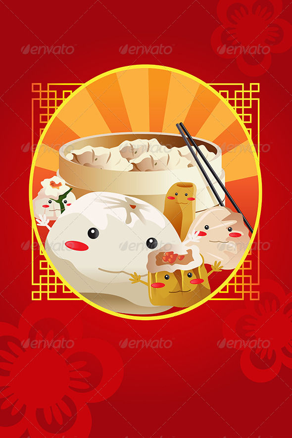 Chinese Dim Sum - Backgrounds Decorative