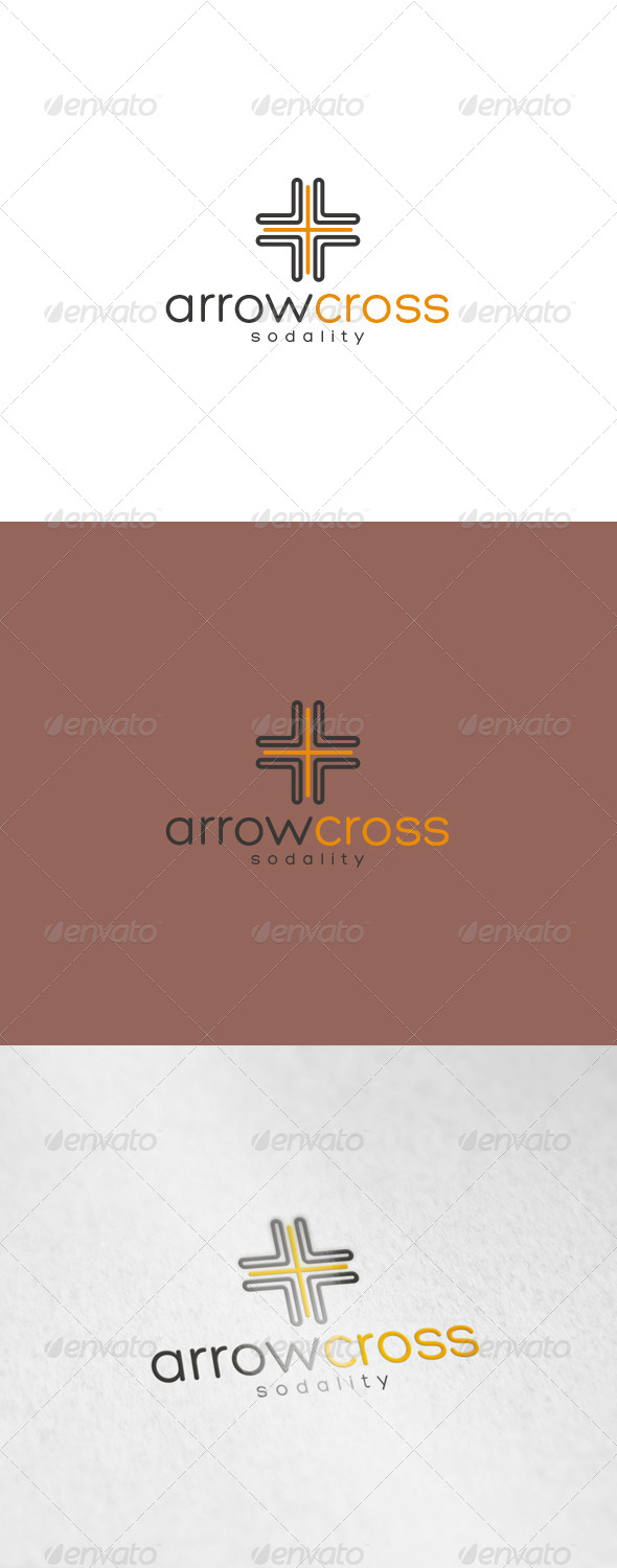 Arrow Cross Logo - Objects Logo Templates