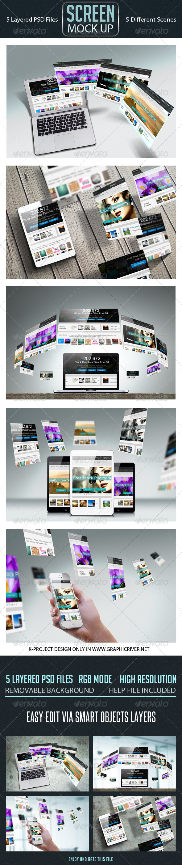 Screen Mock Up - Laptop Displays