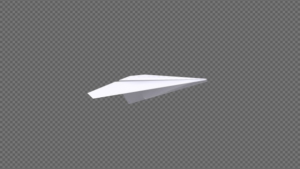 Paper Plane - Blank Sheet - Flying Loop - Top Side Angle