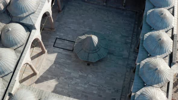 Fatih Mosque Courtyard Aerial View