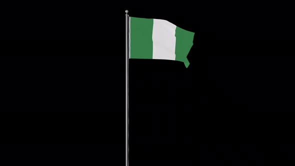Nigeria Flag Pole Loops With Alpha alt