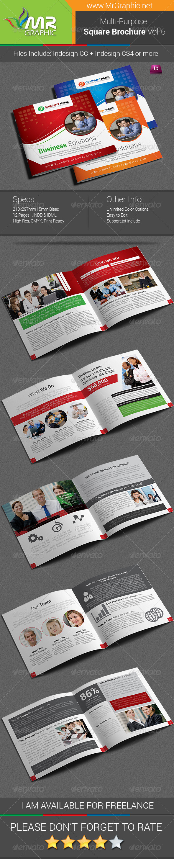 Multipurpose Square Brochure Template Vol-06 - Corporate Brochures