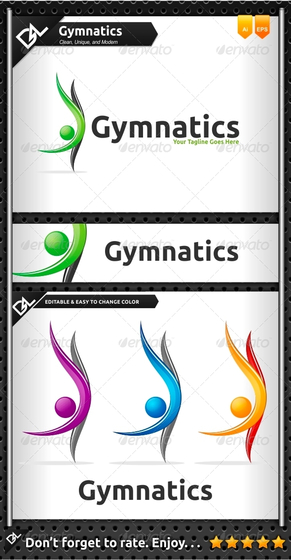 Gymnatics - Humans Logo Templates