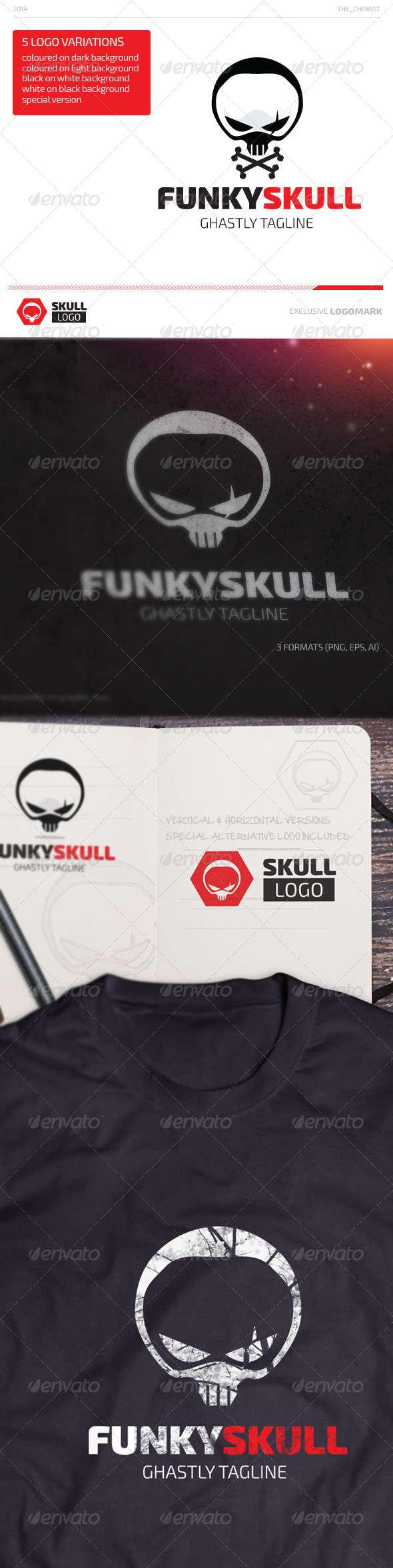 Funky Skull Logo - Humans Logo Templates