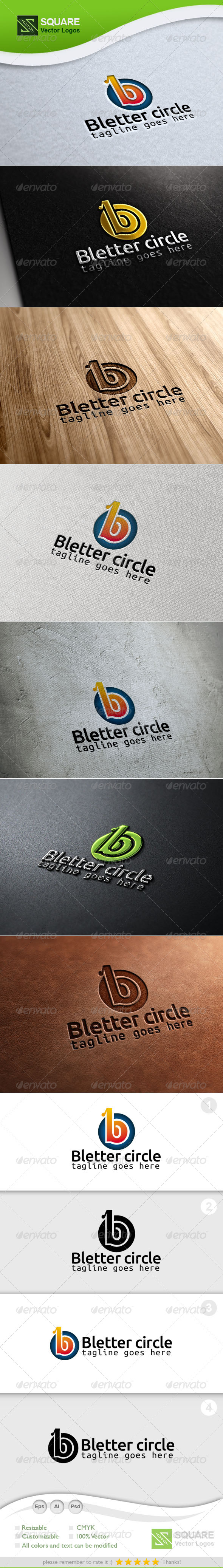 B, Circle Vector Logo Template - Letters Logo Templates