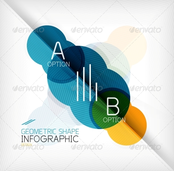 Glossy Circle Geometric Shape Info Background - Abstract Conceptual