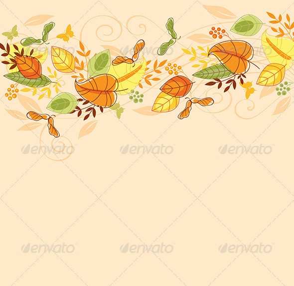 Background with Autumn Leaves - Seasons Nature