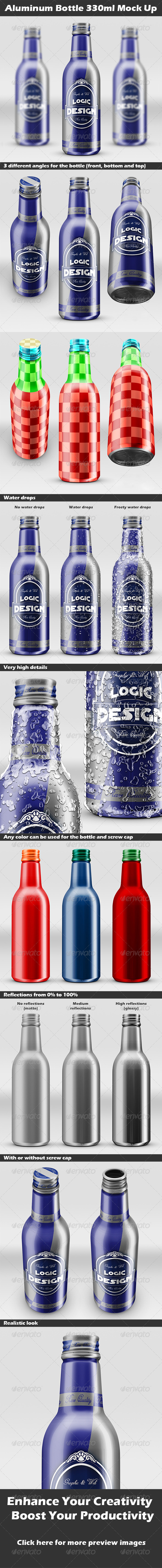 Download Aluminum Bottle 330ml Mock Up By Logic Design Graphicriver