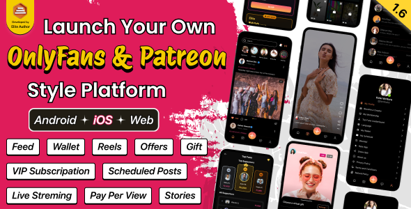 DTFansOnly - Paid Content Creators Flutter App - Android - iOS - Web - OnlyFans & Patreon Style App