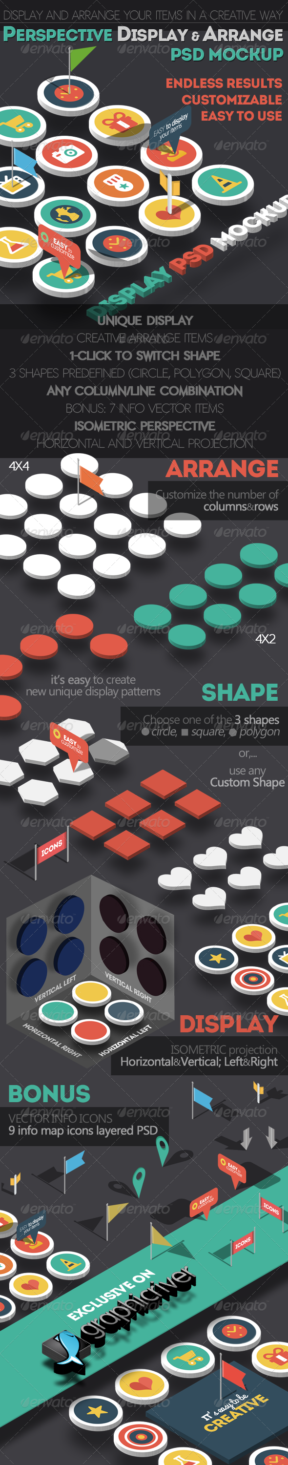 Perspective Display and Arrange PSD Mockup - Miscellaneous Displays