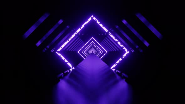 Neon Purple Painted Square Vj Loop Tunnel Background 4K