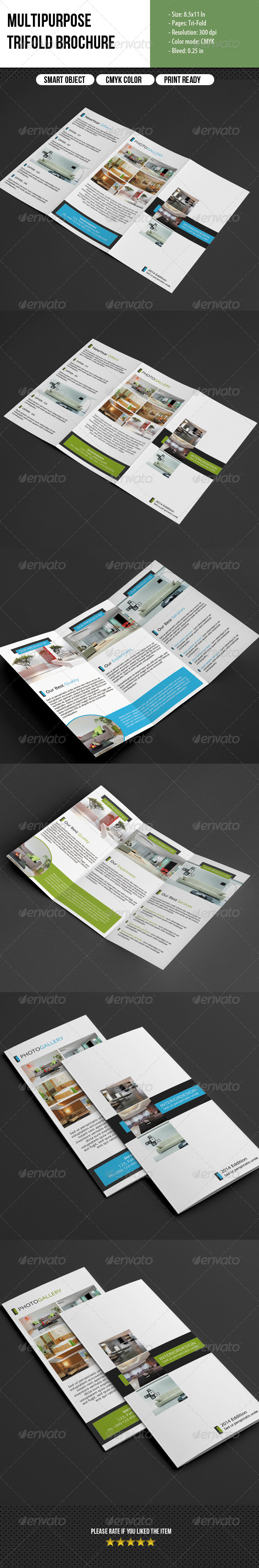 Multipurpose Trifold Brochure - Corporate Brochures