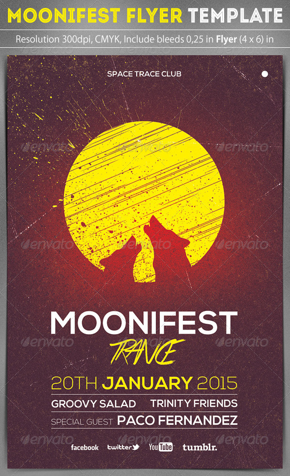 Moonifest Flyer Template - Clubs & Parties Events