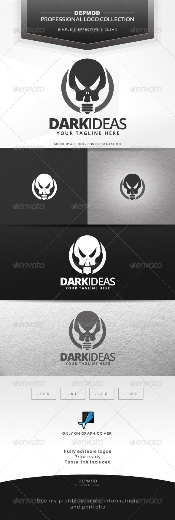 Dark Ideas Logo - Symbols Logo Templates
