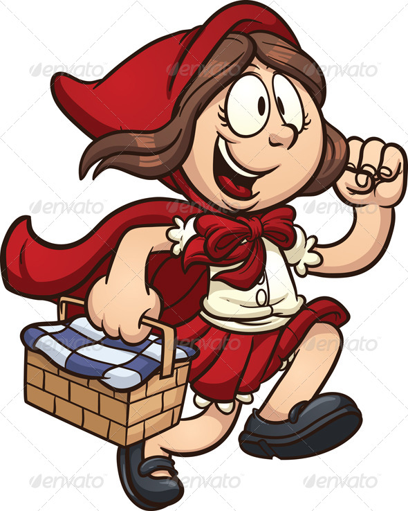 Little Red Ridding Hood - Characters Vectors