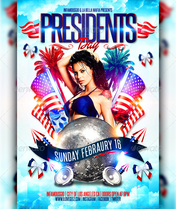 Presidents Day 1 - Flyers Print Templates