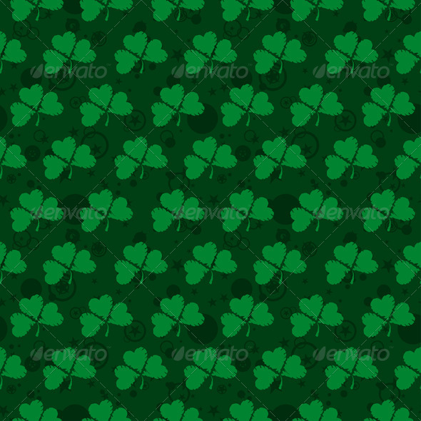 Seamless Pattern with Clovers - Seasons/Holidays Conceptual