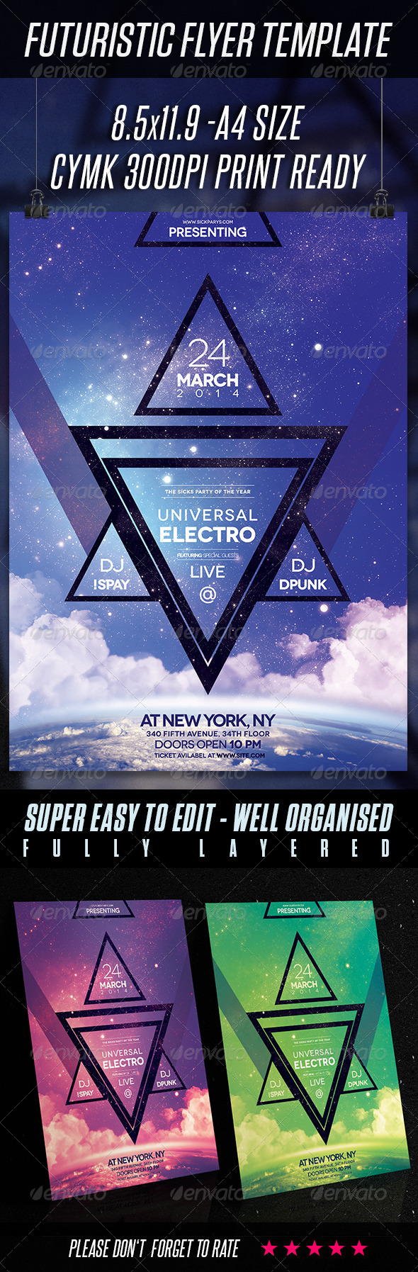 Futuristic Flyer Template vol2 - Clubs & Parties Events