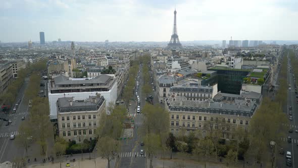 Aerial View of Paris Cityscape
