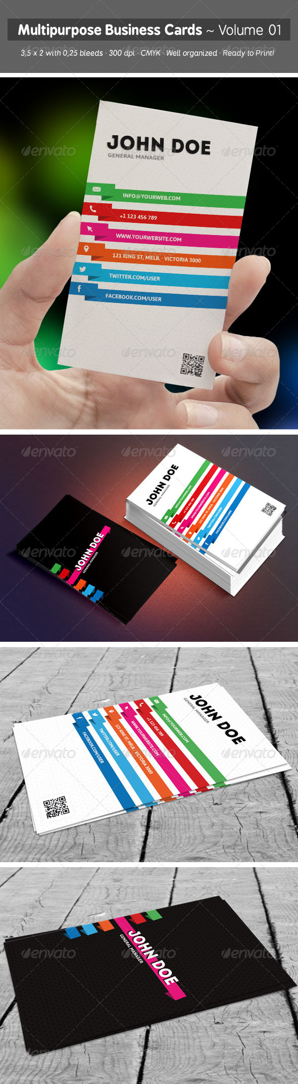 Multipurpose Business Cards - Volume 01 - Creative Business Cards