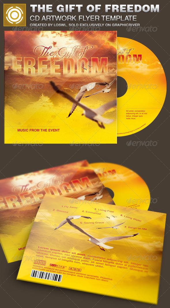 The Gift of Freedom CD Artwork Template - CD & DVD Artwork Print Templates