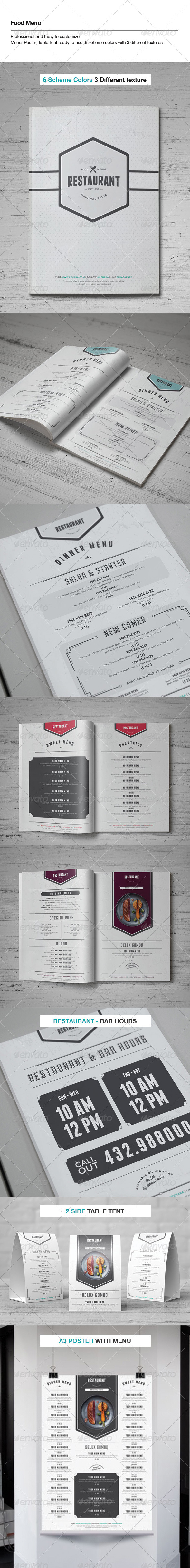 Food Menu Template - Food Menus Print Templates