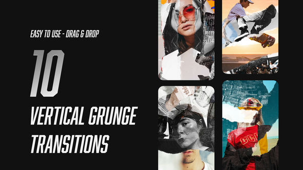Vertical Grunge Transitions Elements template preview