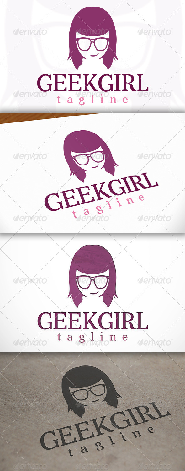 Geek Girl Logo - Humans Logo Templates