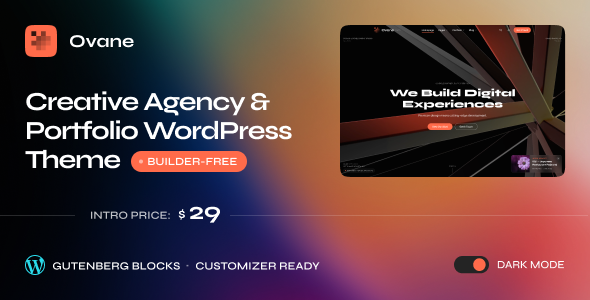 Ovane – Creative Agency & Portfolio WordPress Theme