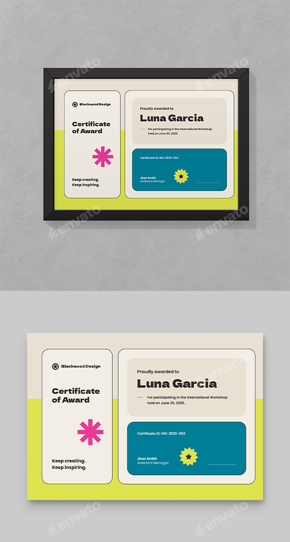 Certificate – Vol. 123