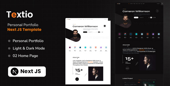 Textio – Personal Portfolio Next.js Template