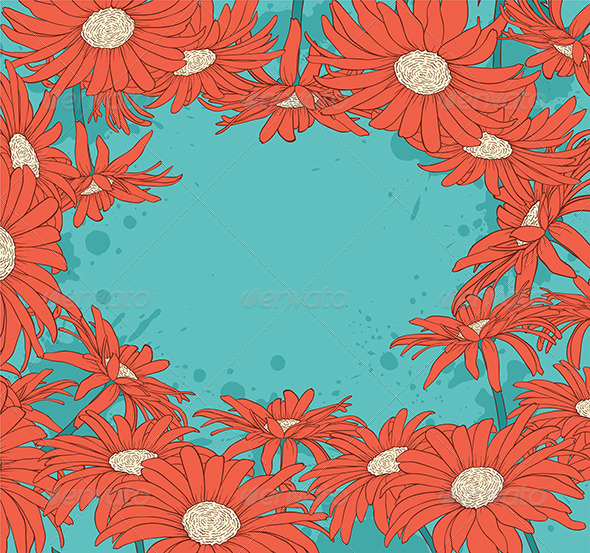 Background with Red Flowers - Flowers & Plants Nature