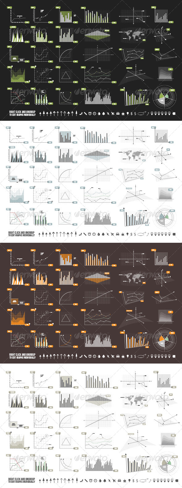 Graphs & Elements - Infographics