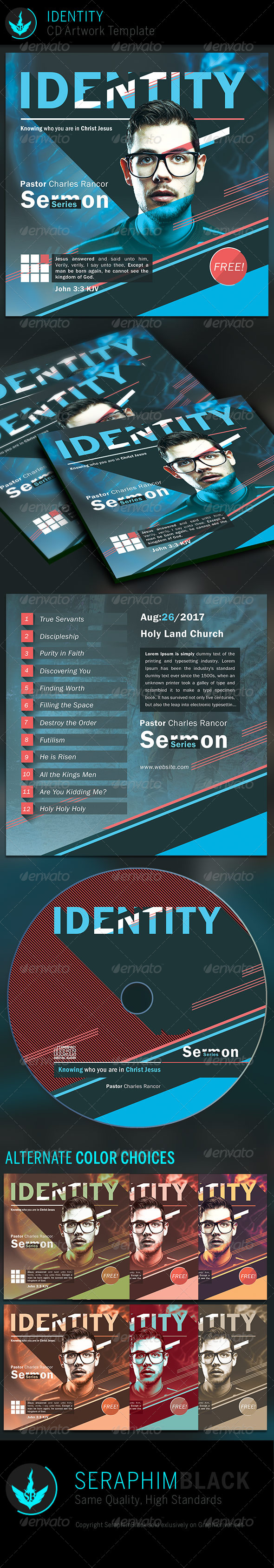 Identity: CD Artwork Template - CD & DVD Artwork Print Templates