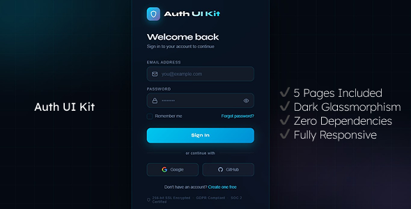 Auth UI Kit | HTML Template