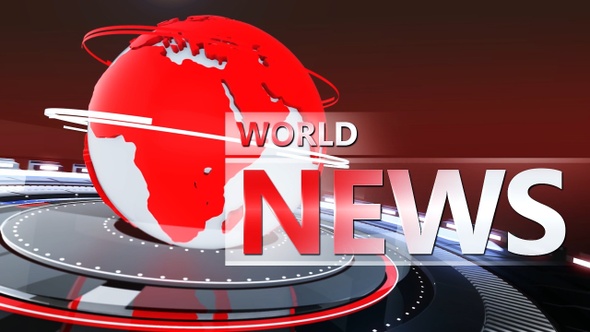 Broadcast News Intro, Red Color Background 4 alt