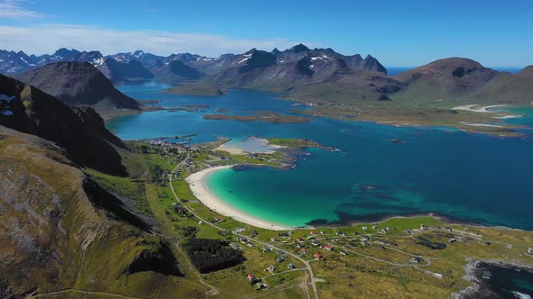 Beach Lofoten Islands Is an Archipelago in the County of Nordland, Norway alt