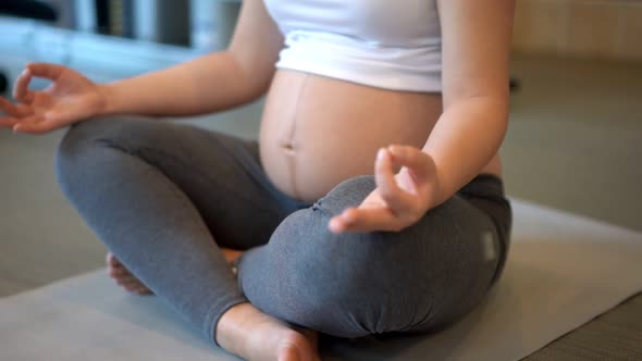 Active Pregnant Woman Exercise in Fitness Center alt