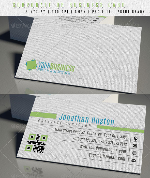 Creative QR Code Business Card - Business Cards Print Templates