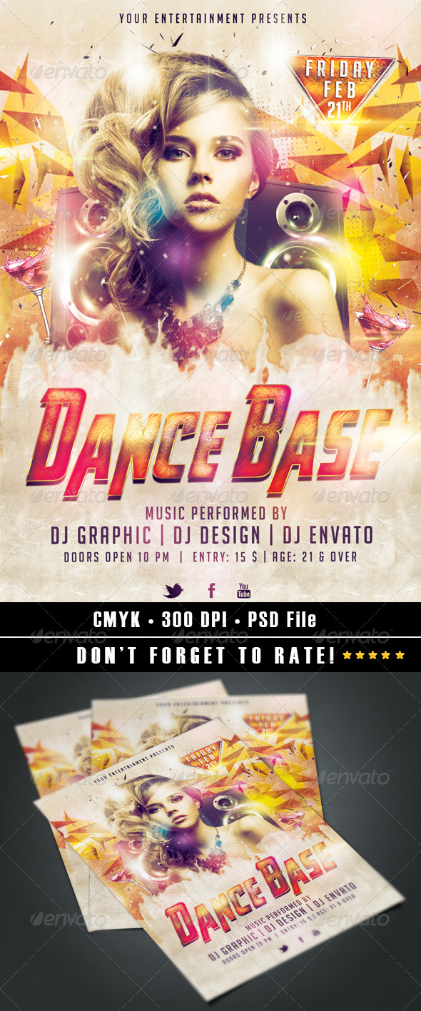 Dance Base Flyer - Clubs & Parties Events