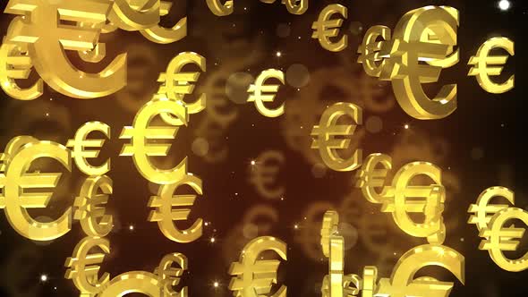 Falling Euro Symbols