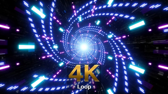 Spiral Blue Light Tunnel alt