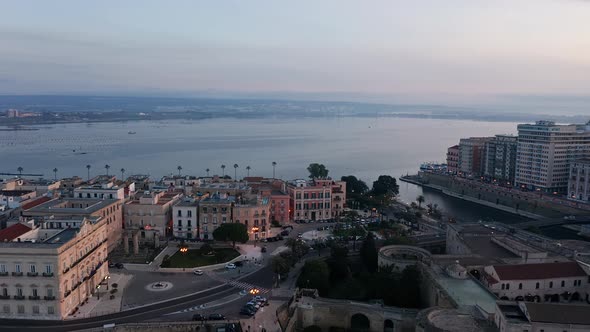Aerial view of Taranto, Italy - Puglia