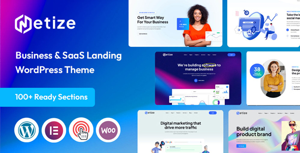 Metize - SaaS, Startup & Landing Page WordPress Theme
