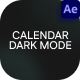 Calendar Dark Mode - VideoHive Item for Sale